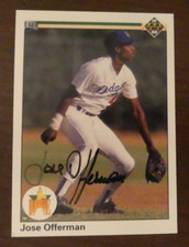 AUTOGRAPHED 1990 Upper Deck #46 Jose Offerman RC