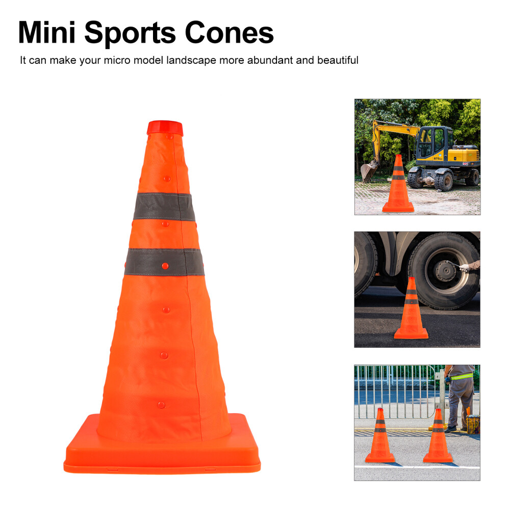 2pcs Cones Foldable Traffic Cones Orange Construction Cone Caution