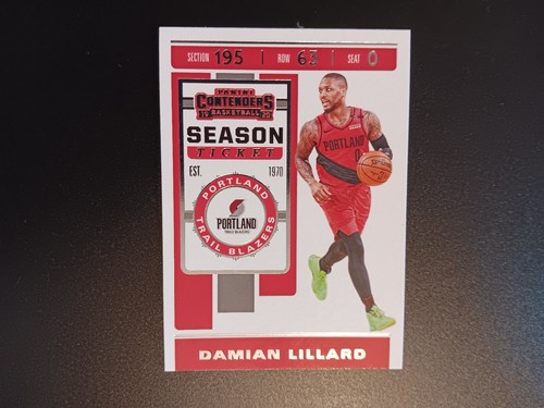 DAMIAN LILLARD 2019-20 Panini Contenders Season Ticket#20 Portland Trail Blazers - Picture 1 of 2