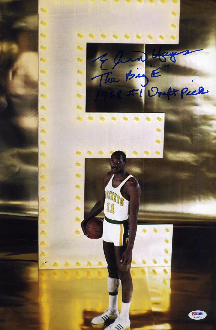 Elvin Hayes Autographed Signed San Diego/Houston Rockets 12x18 Photo Big E #1 Draft Pick Rockets PSA/DNA 