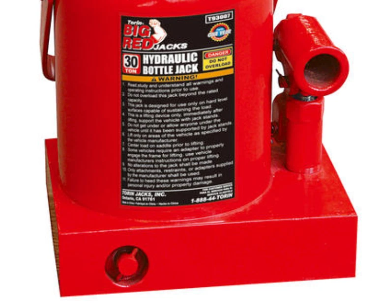 30 Ton Hydraulic Bottle Jack Wide Heavy Duty Base Commercial
