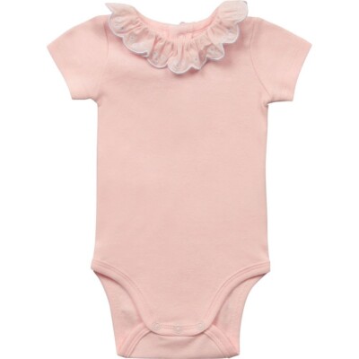 Brand New Carrement Beau Baby Girl Ruffle Collar Bodysuit, 6 Months