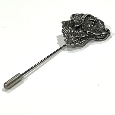 Dog Tie Pin Brush Gunmetal Puppy Head Men Tie Needle