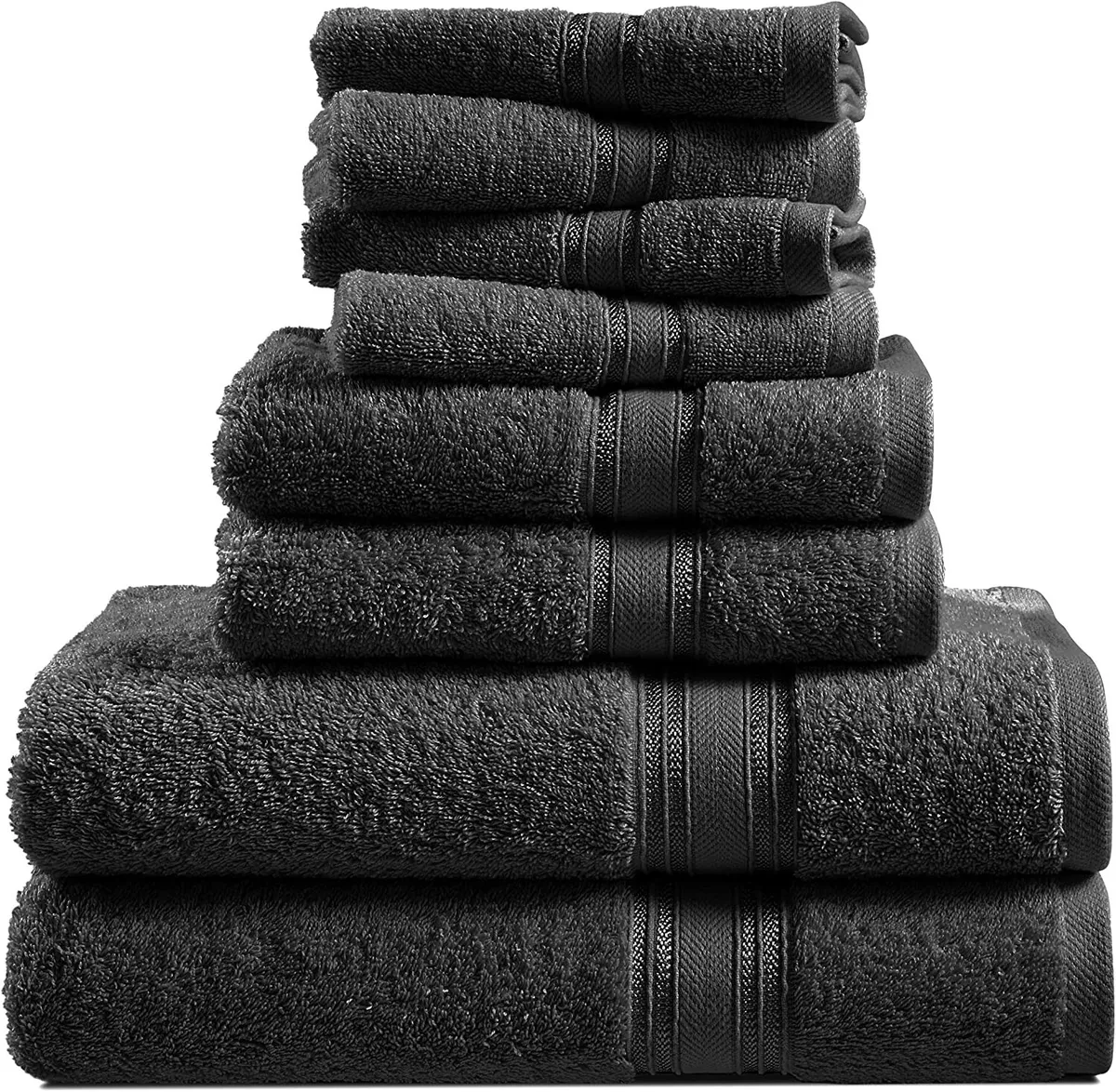 Black Washcloths, 13x13 Premium