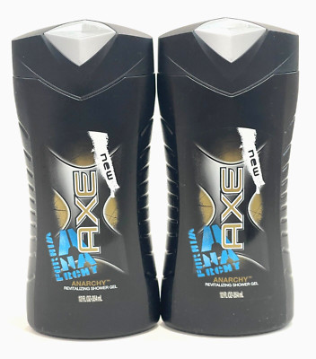 2x AXE Anarchy Revitalizing Shower Gel For Him 12 fl oz / 354 ml