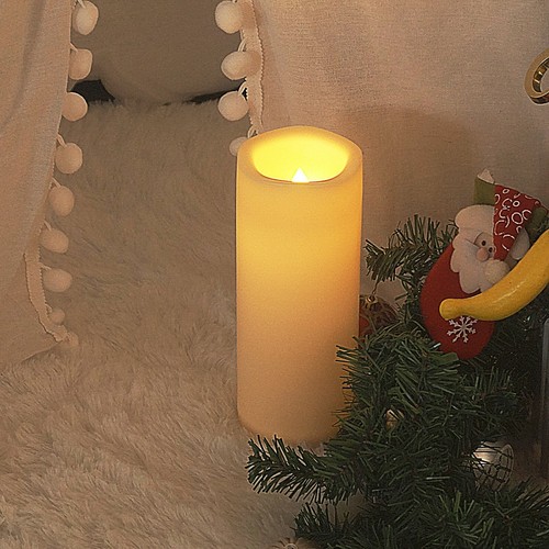 4''x10'' Outdoor Waterproof Battery Operated Candle with Timer Large