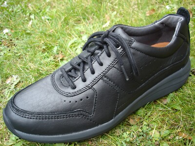 Clarks Wave Walk Un Coast Form Schwarz Leder Schuh Herren WIDE-FIT UK-8,5 H 42,5 W