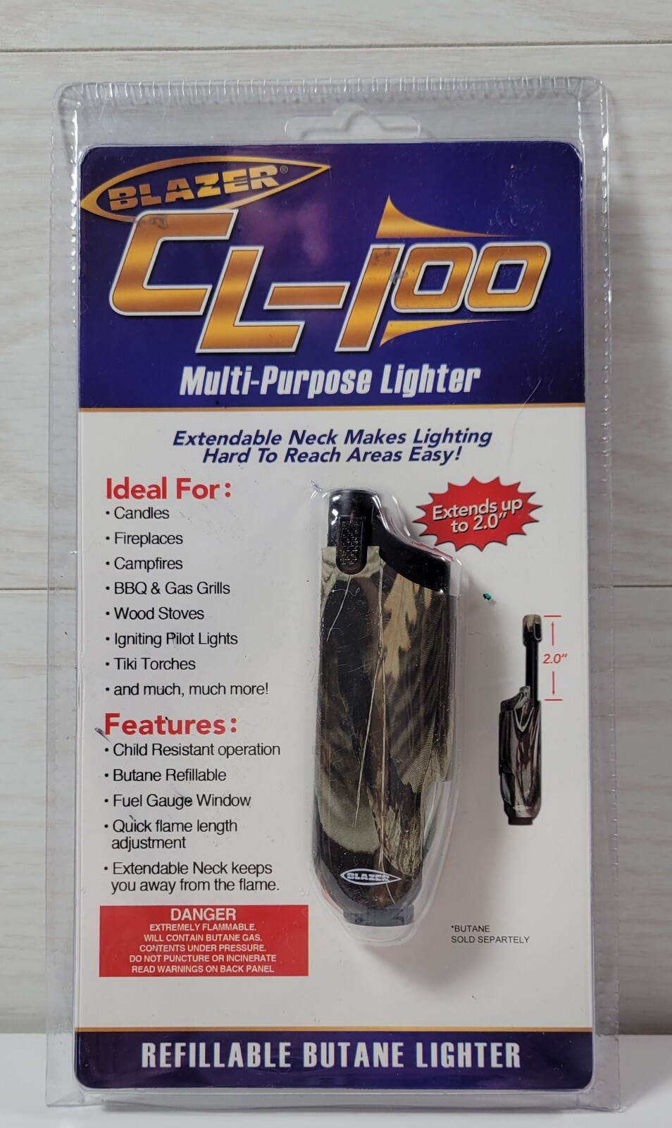 New BLAZER CL-100 Multi-Purpose Camouflage Butane Refillable
