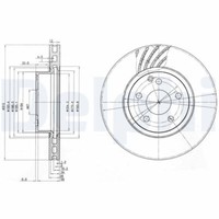 2X Delphi BG3756 Bremsscheibe FüR MERCEDES-BENZ