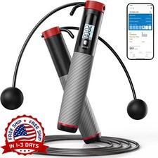 Cuerda De Saltar Ajustable Digital Con Rodamientos De Bolas Y Alarma NEUVO US..