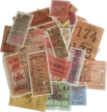 Vintage Washi Sticker Set Retro Ticket Counterfoil Self-Adhesive Stickers for Sc