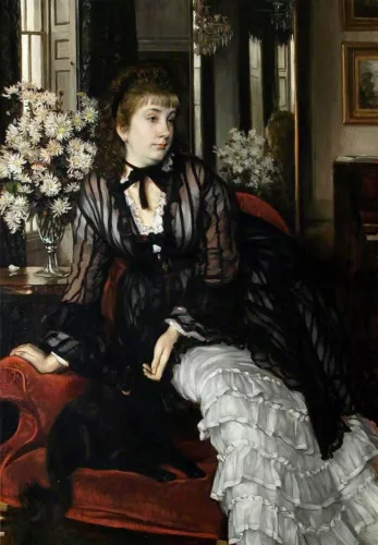 Dream-art Oil Jacques-Joseph-James-Tissot-Sydney-Isabella-Milner-Gibson woman