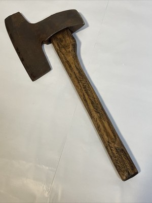 Vtg Broad Axe Hewing Camp Camping Hatchet Wing Primitive Vtg Rustic Lumber