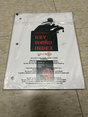 2020 NEC Key Word Index by Tom Henry (Handbook NEC Edition)