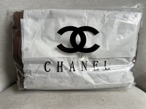 Chanel LOGO bag Precision Novelty Terry Cloth Messenger Shoulder Bag Brown - Picture 13 of 16
