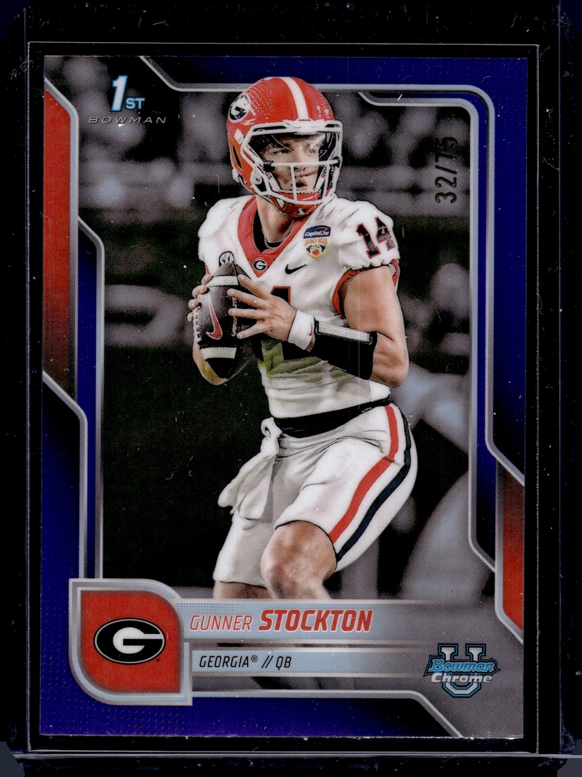 2025 Bowman University Chrome #131 Gunner Stockton 1ST PURPLE #/75