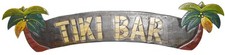 39" HAND CARVED WOOD TIKI BAR 3D SET TROPICAL ISLAND BEACH SIGN GARDEN ART