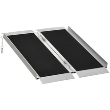 3ft Portable Wheelchair Ramp Foldable Non-Slip Aluminum Handicap Threshold Ramp