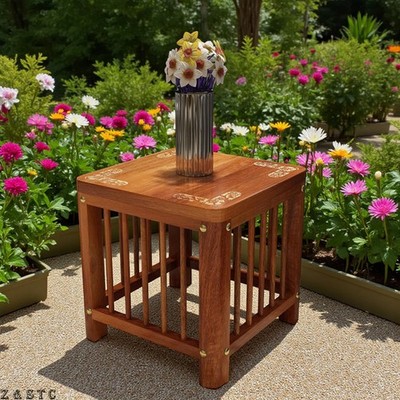 Solid Wood Wooden Stool   Multipurpose Bedside Table, Living Room Furniture.