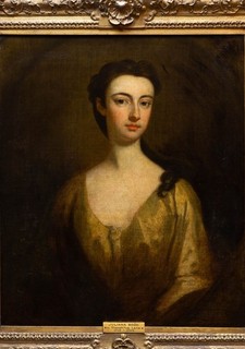 Large 18thC Portrait of a Young Lady Antique Oil Painting | Carved Gilt Frame