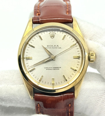 Rolex Oyster Perpetual Ref.1002 Solid 14k Yellow Gold 34mm Watch