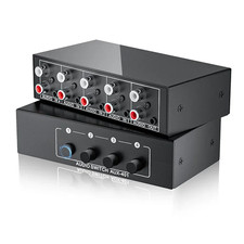 Stereo Audio Switch Selector 4-IN-1 Bi-Direction Stereo RCA AUX Audio Switch A/B