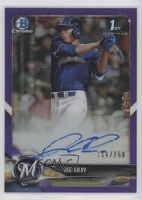 2018 Bowman Draft Chrome Pick Purple Refractor /250 Joe Gray #CDA-JGR Auto 3q5