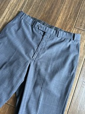 Brooks Brothers 346 Pants 35x31 Black Comfort Soft Wool Plaid Stretch Windowpane