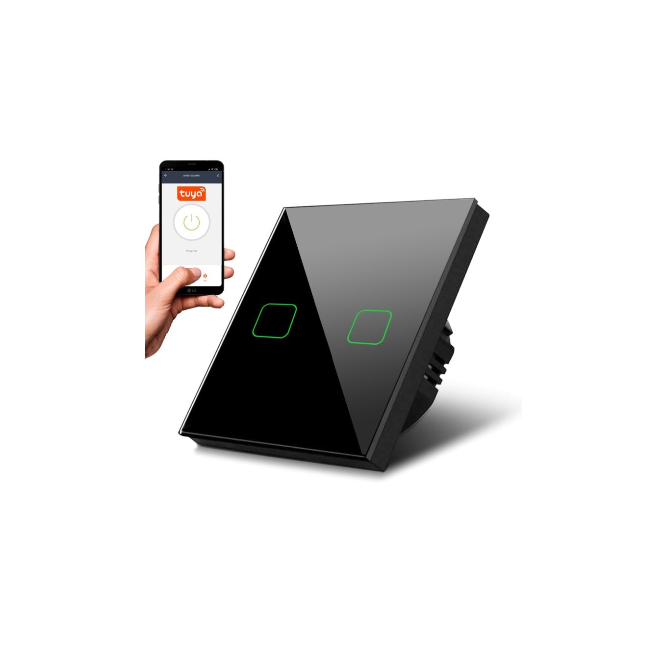 MCE717B Touch Light Switch Dual SMART Tuya APP - Image 2