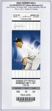 Eric Hosmer 1st HOME RUN HR#1 Yankees Royals 5/11/2011 Full Ticket MARK TEIXEIRA