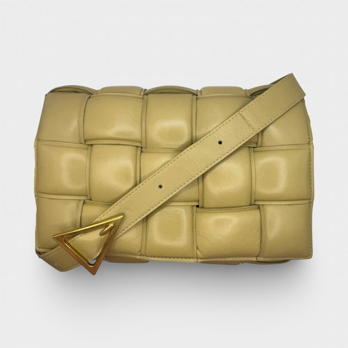 Bottega Veneta Women's Tan Leather Cassette Bag 'Travertine Gold'