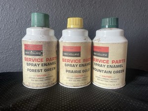 Vintage Spray Paint, New Holland Paper Label Set, Grenade Cans, Set Of 3.