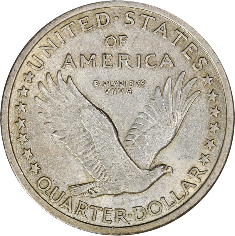 1917-P Type 1 Standing Liberty Quarter Full Head Choice BU Great Eye Appeal - Image 2 of 2