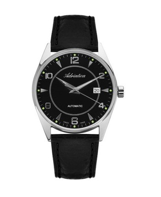 ADRIATICA Men Automatic Casual Watch Classic Dress Black Dial Waterproof Swiss