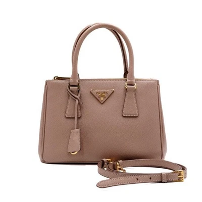 Prada Sac tote et bandoulière Galleria en cuir Saffiano Lux beige 158716432 [U] - Photo 1/4