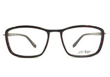 J.F. Rey Eyeglasses Frames JF1442 9510 Brown Antique Gunmetal Red 53-19-141