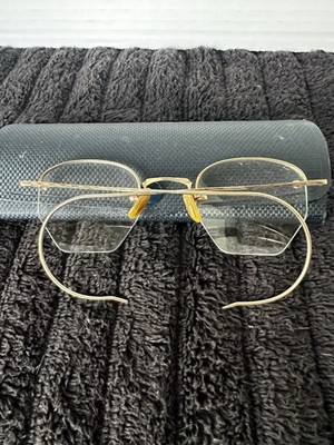 Shuron 1930's Vintage Eyeglass Frames 12k Gold Filled Wire Wrap