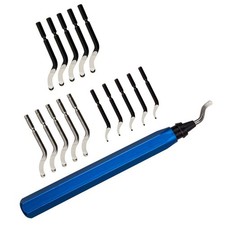 Deburring Tool with 15 Extra High Speed Steel Blades for Metal Resin PVC Edges