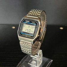 Casio A150 Alarm Chronograph Digital Watch Lithium Stainless Vintage Retro