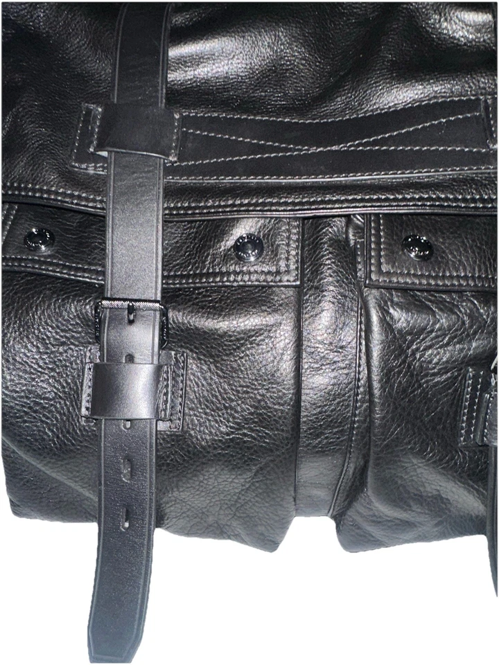 BELSTAFF MESSENGER COLONIAL BAG LEATHER BLACK OUT OF STOCK - Image 4 of 4