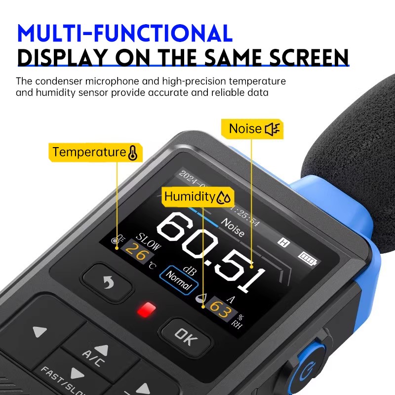 FDM-02 High-Precision Digital Handheld Professional Decibel Meter ...