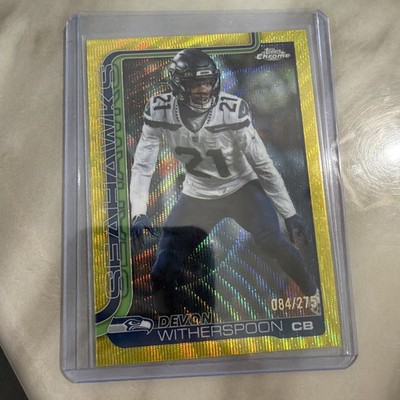 2025 Topps Chrome Devon Witherspoon Yellow Wave Refractor 84/275 #277