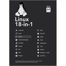 64GB USB Drive – 18-in-1 Multi-OS Support Including Windows 11 & Linux
