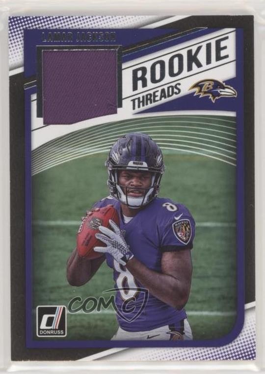 2018 Panini Donruss Rookie Threads Lamar Jackson #17 RC 1j2