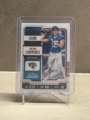 2023 Panini Contenders - Trevor Lawrence #48 Red Foil Parallel Game Ticket