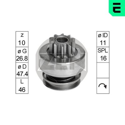 ERA Freilaufgetriebe Starter ZN1597 für MAZDA VOLVO FORD FIESTA 5 FUSION 16V DY