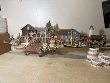 Vintage 53"x15"x3" Burwood Products Company Fishing BOAT DOCK Wall Hanging 1973