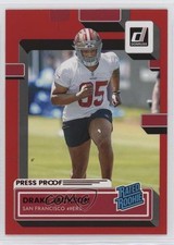 2022 Panini Donruss Rated Rookie Press Proof Red Drake Jackson #379 07rd