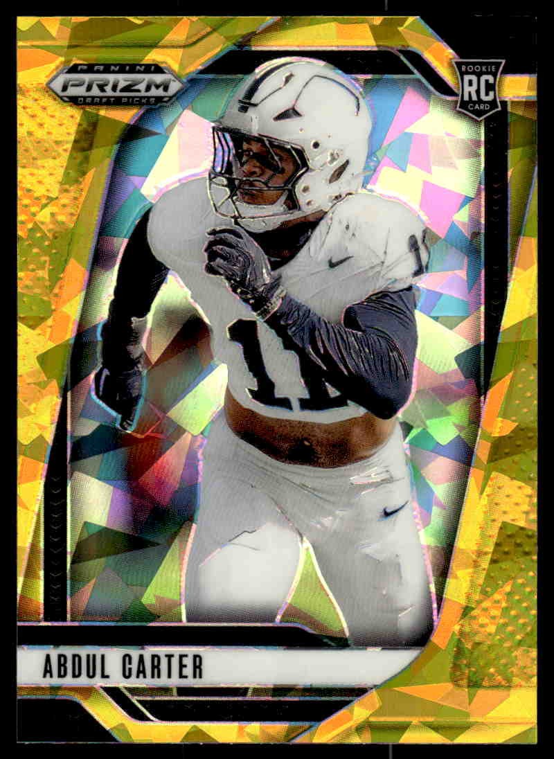 Abdul Carter #102 2025 Panini Prizm Draft Picks Prizms Gold Ice Penn State