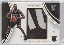 2015-16 Panini Immaculate Rookie 2/10 Rondae Hollis-Jefferson #8 Patch 4l6